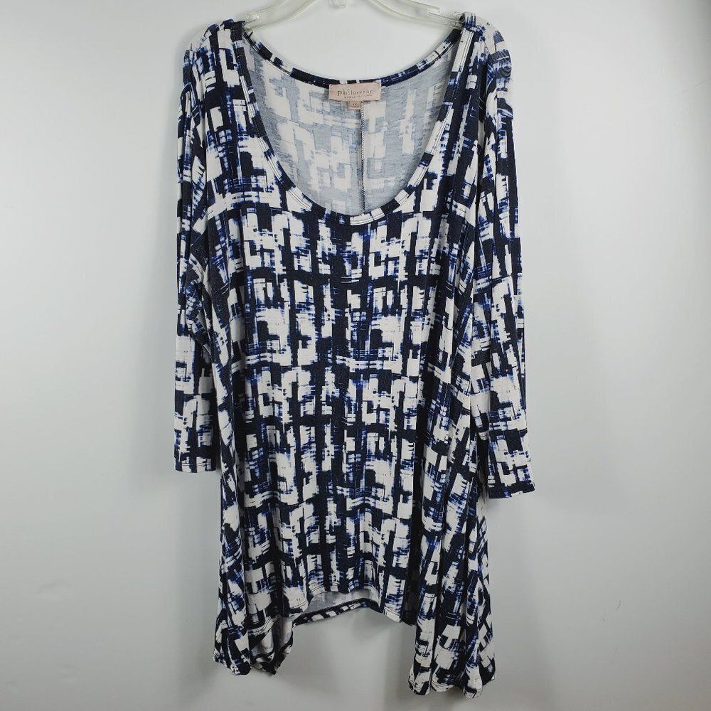 Philosophy Asymmetrical High Low Top Sz 1X